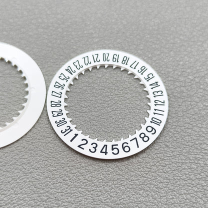 2 PIECES White Date Disk Wheel Date Wheel Fit for NH35 NH36 Movement Date@6