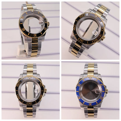 40mm Steel Watch Case For Nh35 Nh34 Nh36 Eta2824 Miyota8215 28.5mm Dial Deepsea