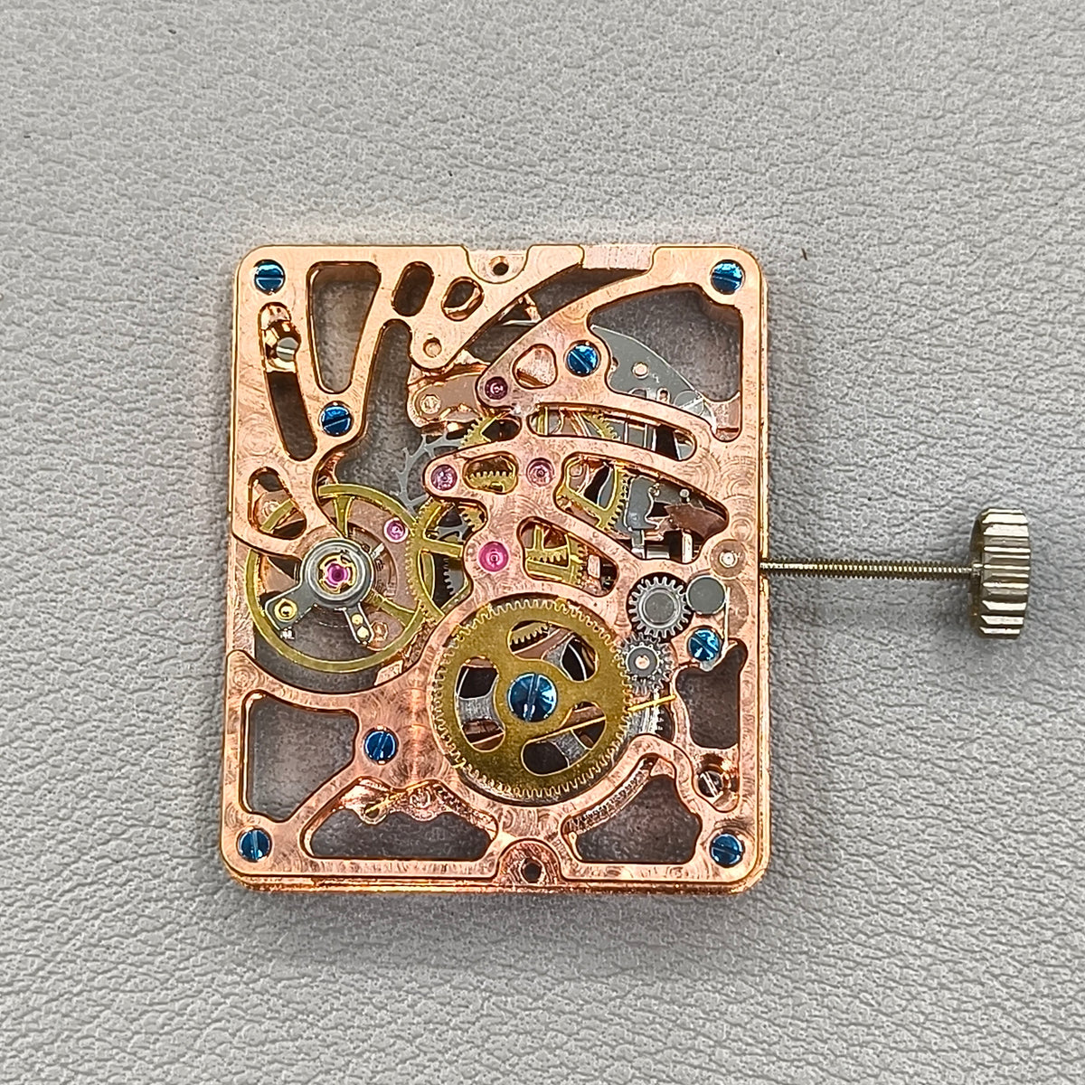 Rose Gold Hollow Square Hangzhou 2189 Mechanical Movement