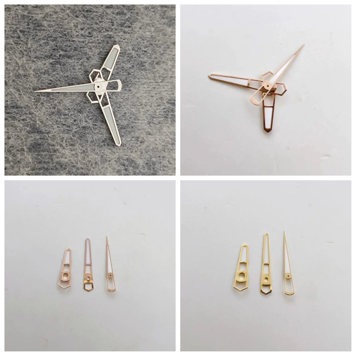 Modified Silver/Gold/Rose Gold Green Luminous Watch Hands for NH35A/NH36/4R/7S