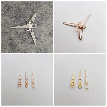 Modified Silver/Gold/Rose Gold Green Luminous Watch Hands for NH35A/NH36/4R/7S