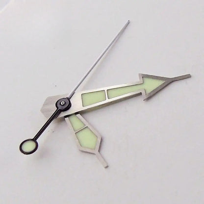 C3 Super Lume Green Luminous Silver Green Watch Hands for NH35 NH36 4R35 7029