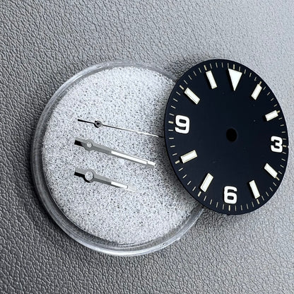 28.5mm Green Luminous Sunburst Watch Dial for Movement NH35 NH36 4R35 4R36 7S26