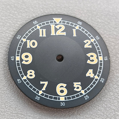 30mm Black Numberal No Lume Watch Dial Fit for NH35 NH36 8215 2813 Movement