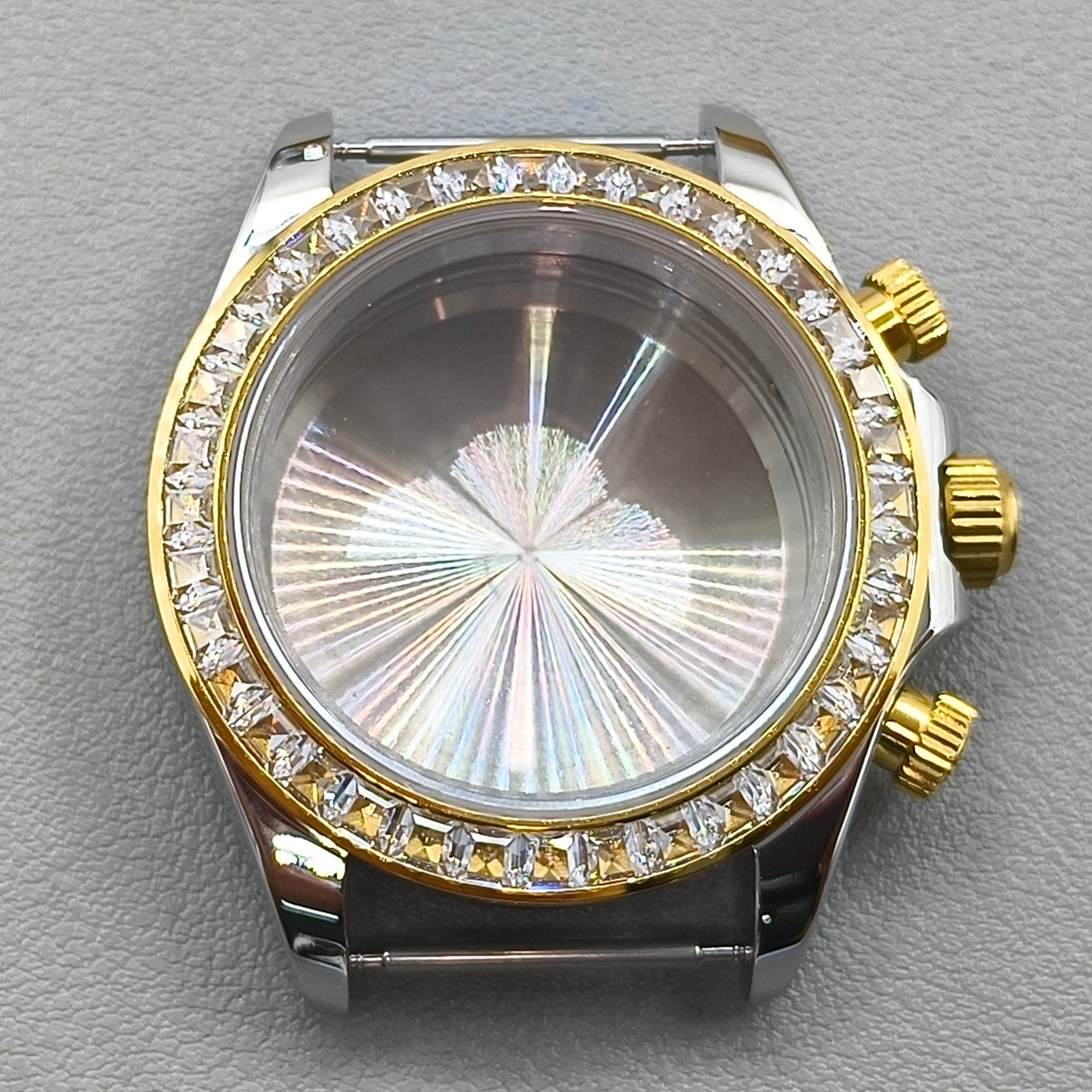 Personalized 39.3mm Stainless Steel Watch Case DTN Diamond Bezel for VK63