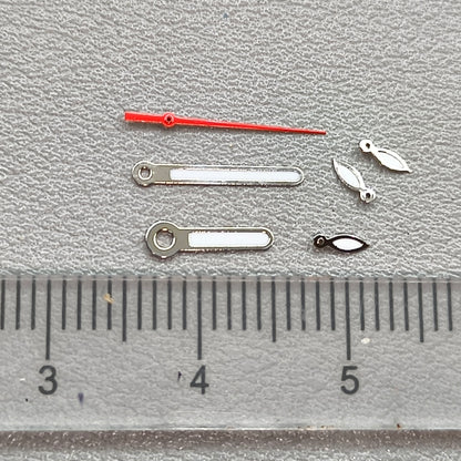 Green Lume Red Second Hand Silver Trim Watch Hands for OS10 OS60 OS80 Movement