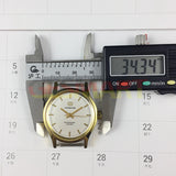 33mm Chinese Manual Mechanical Watch Golden Nail Silver Dial Round Golden Case