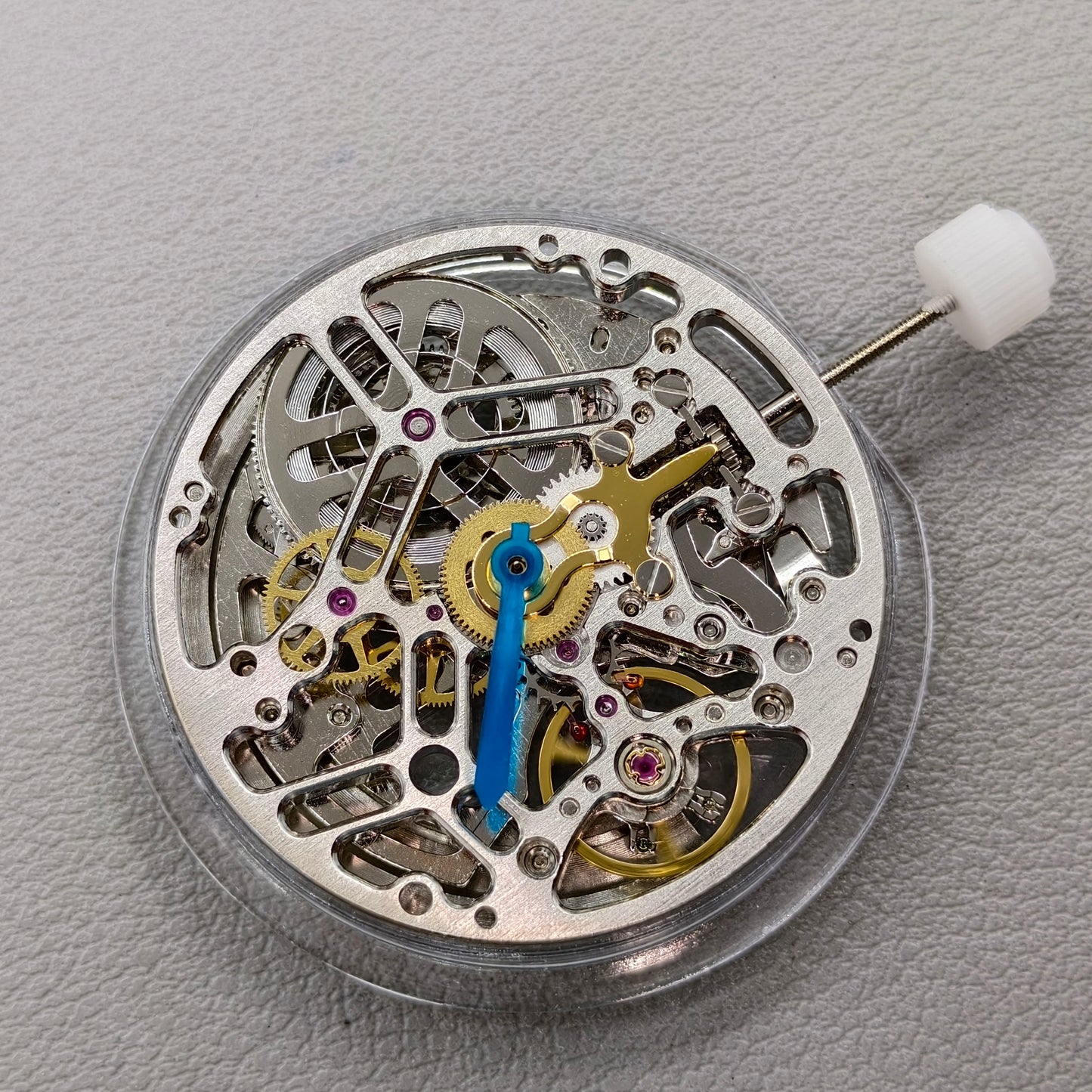 Silver HZ75DOA Hollow Bare Balance Wheel Automatic Mechanical Movement