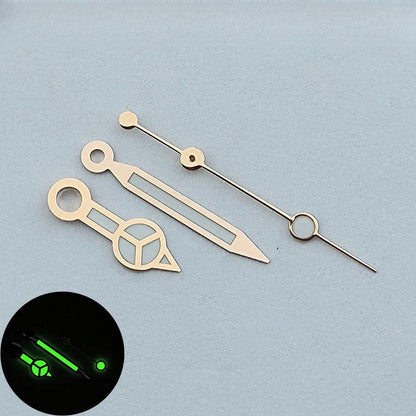 Modified 3 Hands Watch Hands with Green luminous /No luminous for NH35 NH36