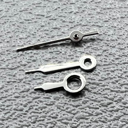 Silver watch hands set for Miyota 2035 movement, sizes 8mm/6mm/4mm, precise fit for repairs.
