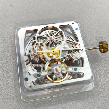 Hollow 2801-A Black Mechanical Movement 3 Hands 25 Jewels
