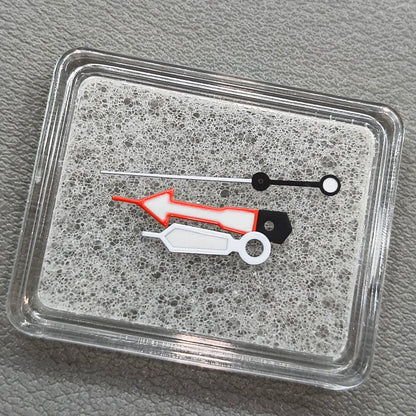 Red+White Trim Green Lume Arrow Shape Watch Hands for NH35 NH36 7S26 NH70