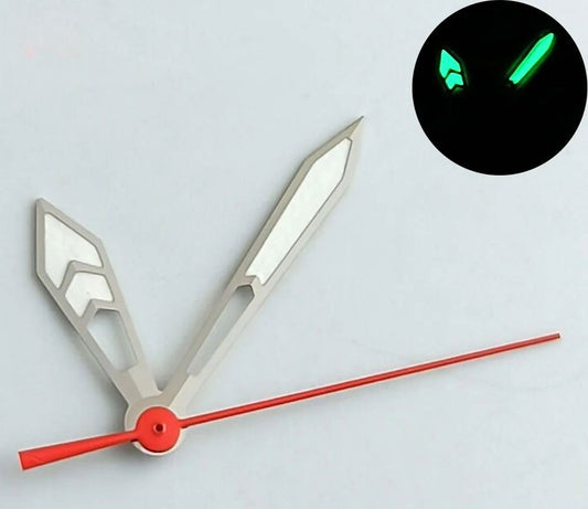 Red second hand with silver trim and lume for NH35 NH36 7S26 NH70 NH72 watch movements.