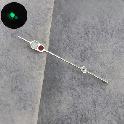 13mm Silver Black For NH35 NH36 7S26 7S36 4R35 4R36 Watches  C3 Green Luminous
