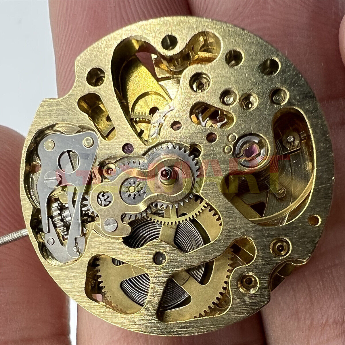 Hollow golden 26.5mm DANDONG 7120 automatic mechanical watch movement for precision timekeeping