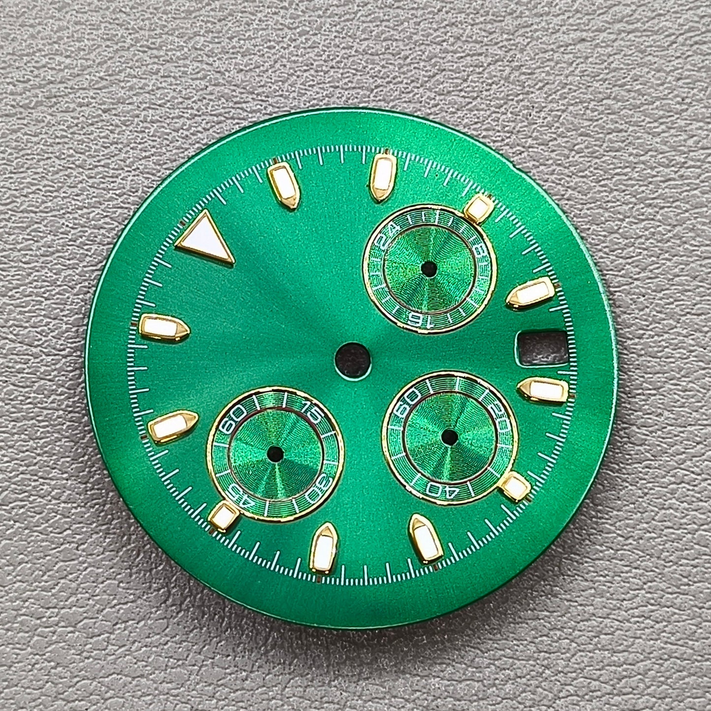 No Logo Green Luminous Matted Green Watch Dial for VK63 Quartz Movement