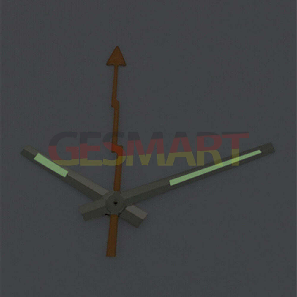 Aiguille des secondes orange avec garniture argentée et aiguilles luminescentes pour montres Asian 8215/2813/8205