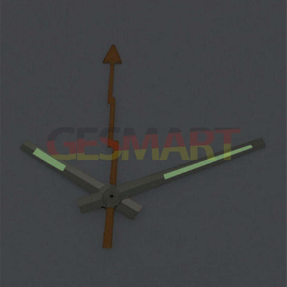 Aiguille des secondes orange avec garniture argentée et aiguilles luminescentes pour montres Asian 8215/2813/8205