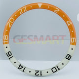 38mm Light Orange/Yellow Resin+Alloy Blue Lume Watch Bezel for SKX007 SKX011