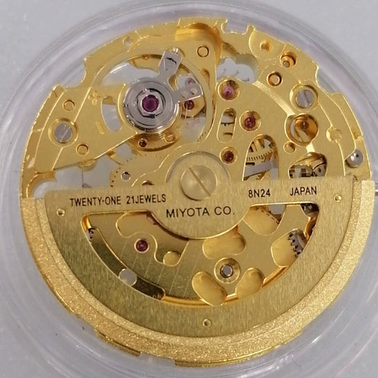 Japan Made Golden Miyota 8N24 Automatic Mechanical Movement Watch Part