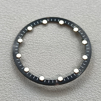28.5mm Black Watch Dial Circle Plate for Japan NH70 NH72 Skeleton Movement Hollow