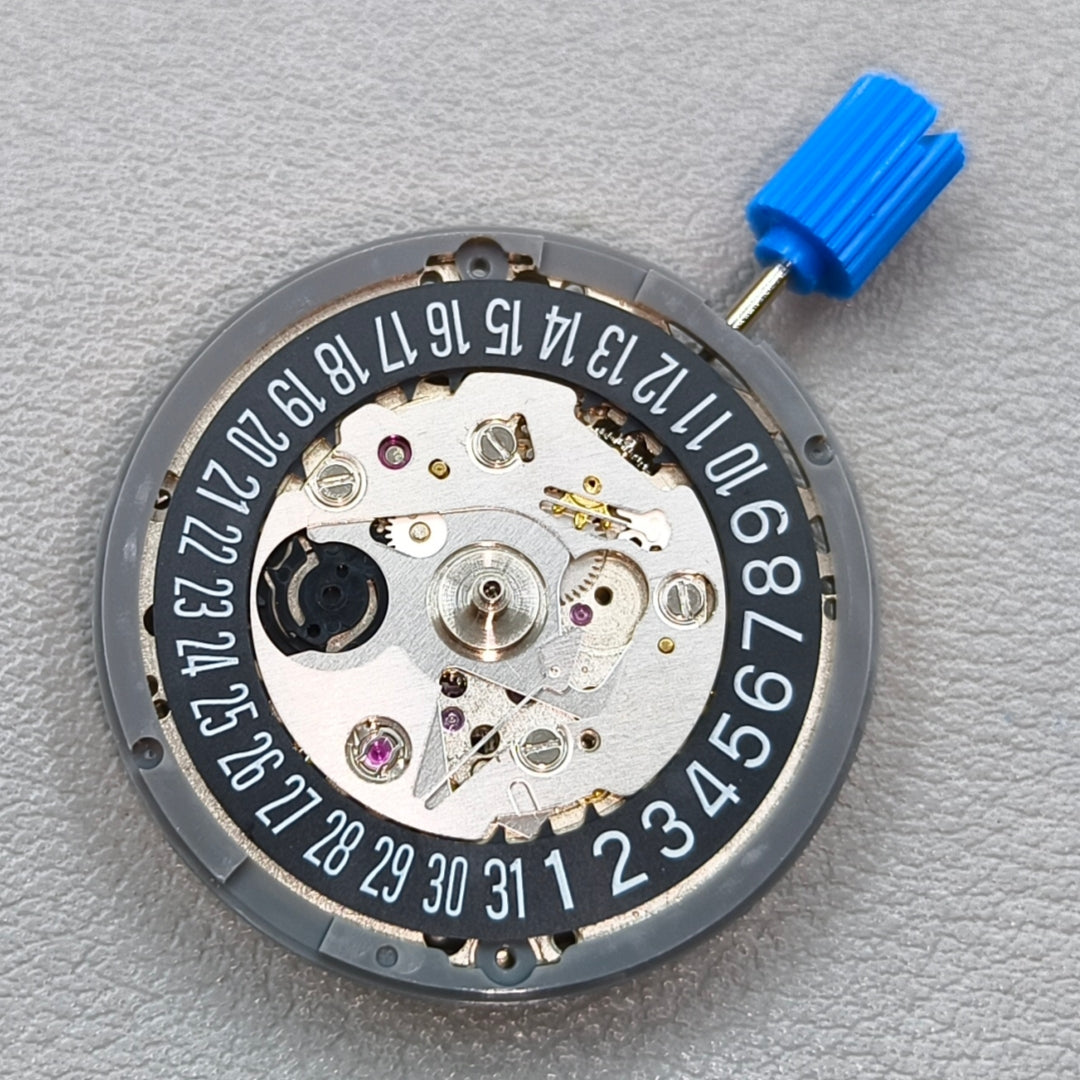 Seiko NH35A Automatic Mechanical Movement Black Wheel 24 Jewels Date@6