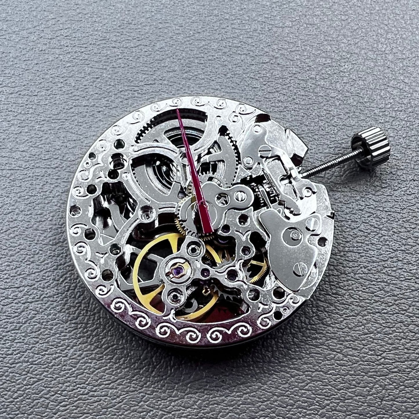 TY2807 Skeleton Silver Plated Automatic Mechanical Movement T16 Replacement