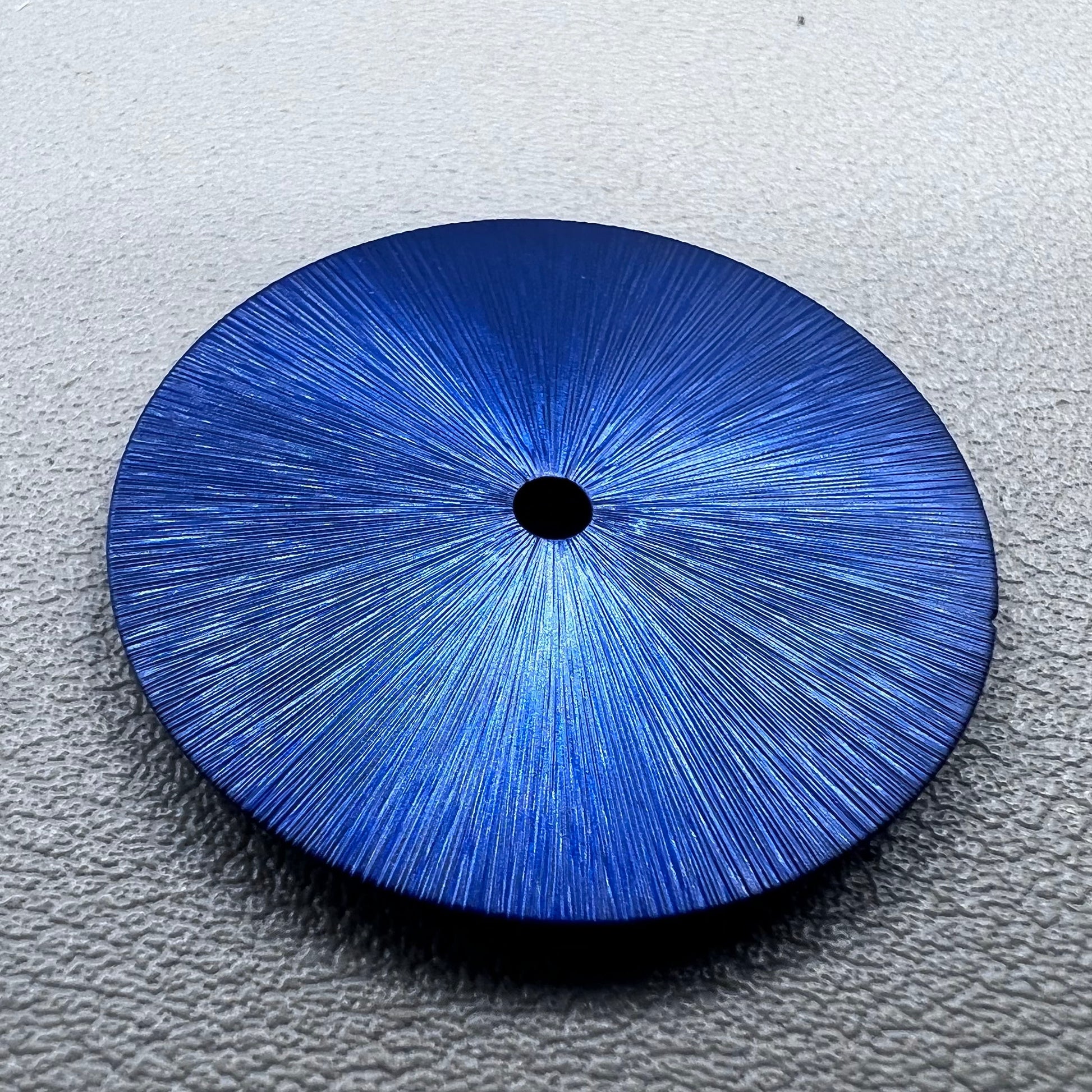 Dark blue 28.5mm watch dial with solar radiation pattern, fits China 2813 movement, stylish accessory.