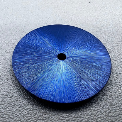 Dark blue 28.5mm watch dial with solar radiation pattern, fits China 2813 movement, stylish accessory.