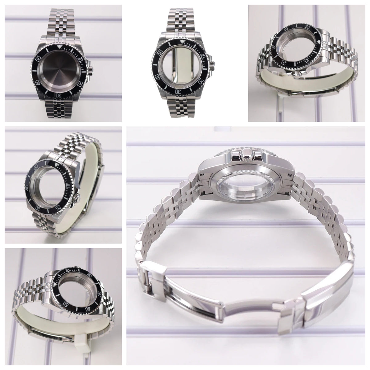 40mm Watch Case Steel For Nh36 Nh35 4R36 Eta2824 Miyota 8215 Ceramic Bezel