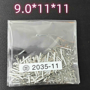 100sets 11mm Silver Trim Green Lume Watch Hands for Miyota 2035 2115 PC21