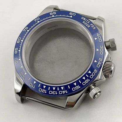 Daytona 40mm Mens Watch Steel Case for Daytona VK63 VK64 Case Fits 20mm Strap