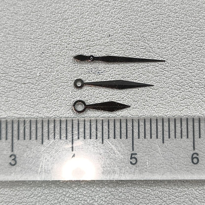 2 Sets/Pack No Lume Black Sword-shaped Watch Hands for NH35 NH36 Movement