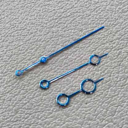 2 Sets Modified 12.5mm Blue Circle Hollow No Lume Watch Hands for NH35/36 NH38 NH72