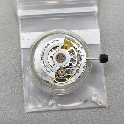 Replacement Hollow Silver 2824 Automatic Mechanical Movement 3 Hands No Calendar