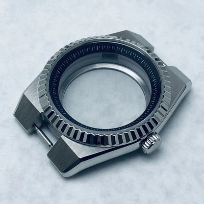 904L Black 40mm Land-Dwellwe Watch Case+Strap Sapphire Glass For NH34 NH35 NH36