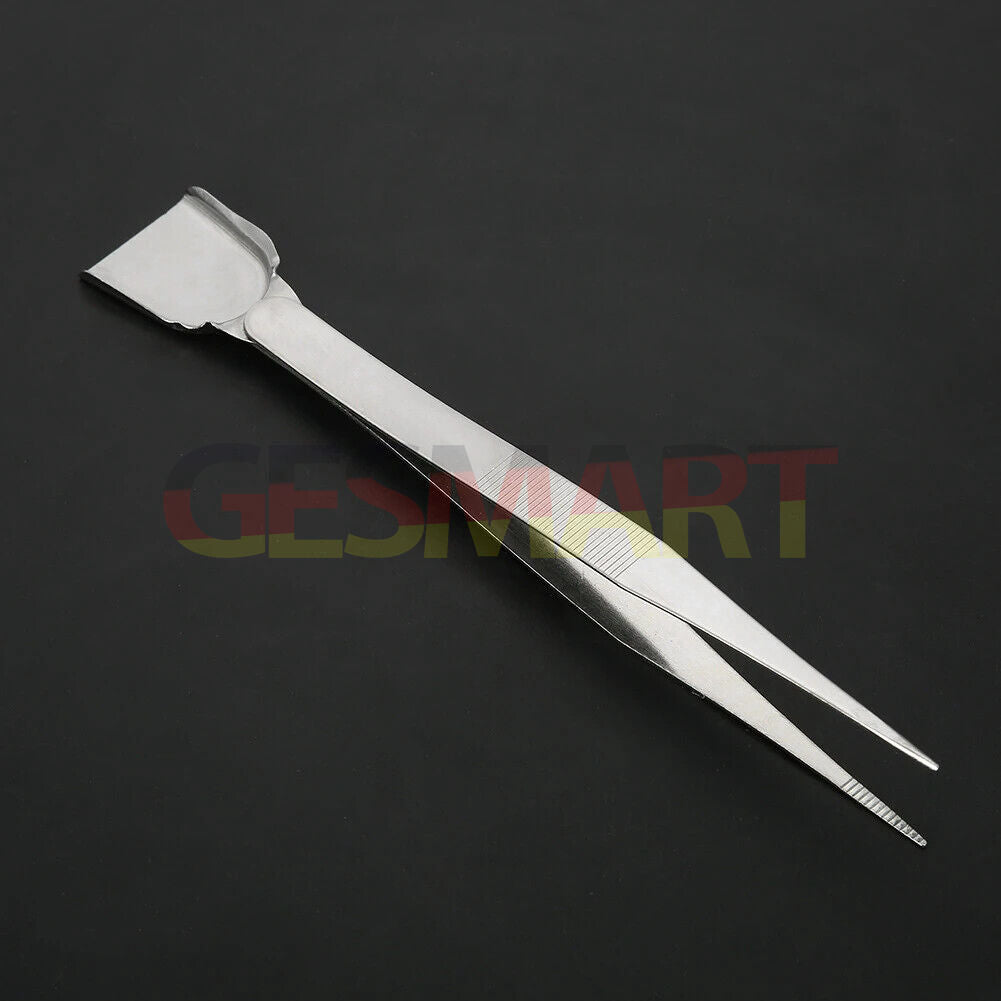 Jewelry Diamond Tweezers with scoop shovel for precise stone and gem bead handling.