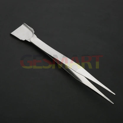 Jewelry Diamond Tweezers with scoop shovel for precise stone and gem bead handling.