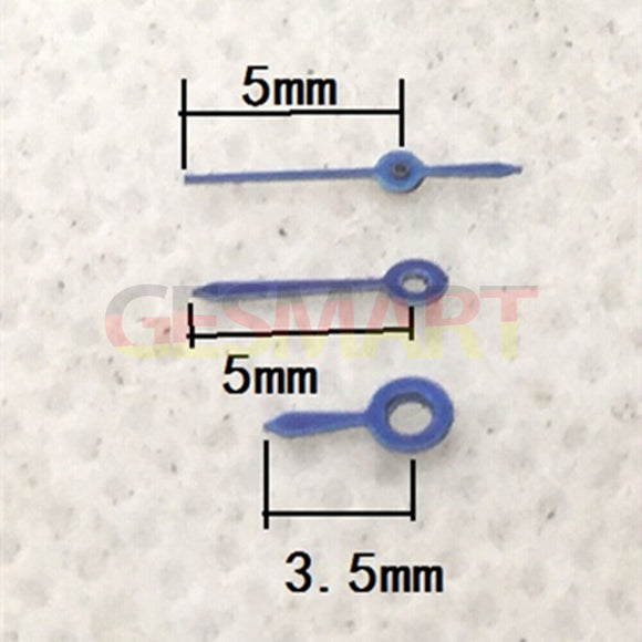 Blue 5mm Watch Hands for Hattori Epson VX82 Quartz Movement