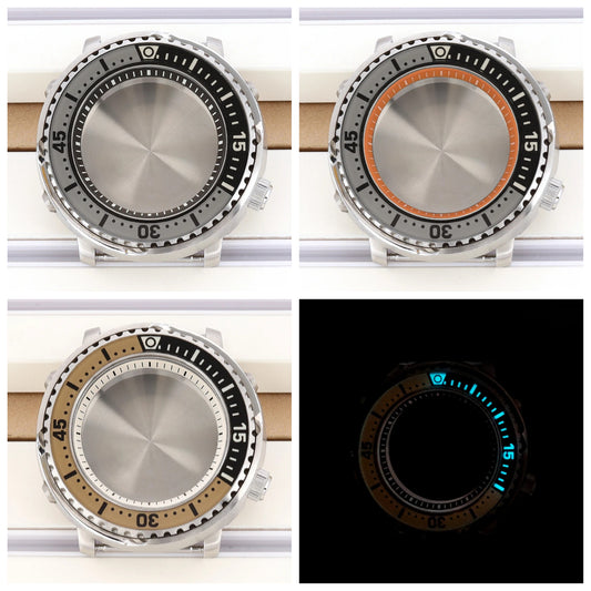 20ATM Diver Case 43mm Watch Cases C3 Bezel For NH35 NH36 NH34 NH38 4R36 4R36