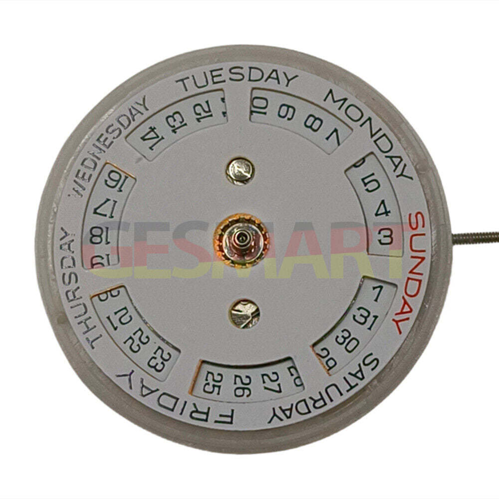 China Made 2813 8205 automatic watch movement with up/down calendar date at 3 O'clock.