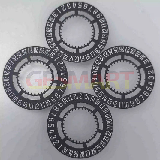 Genuine Swiss black date disk wheel with date at 6 for Ronda 715 watch movement