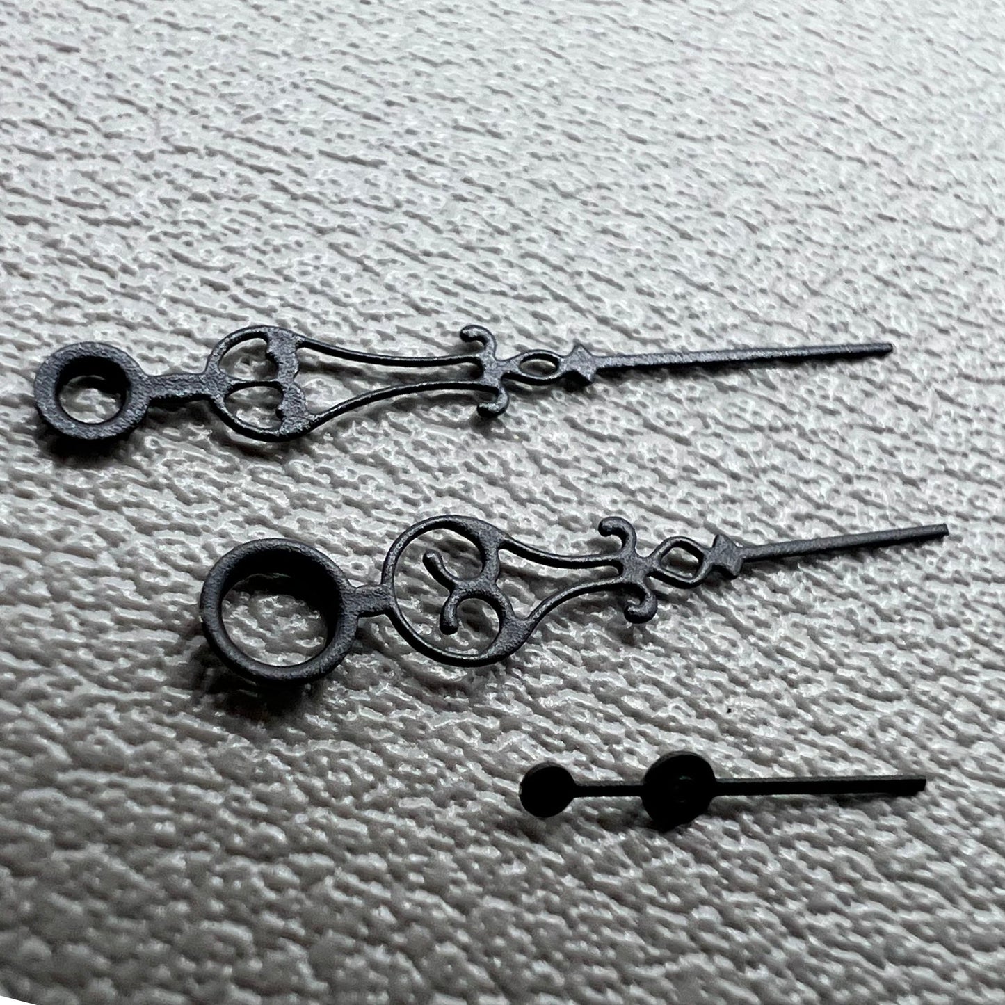Black floral-style watch hands for Seagull ST3600 ST3621 and ETA6497 movements by Schwarze.