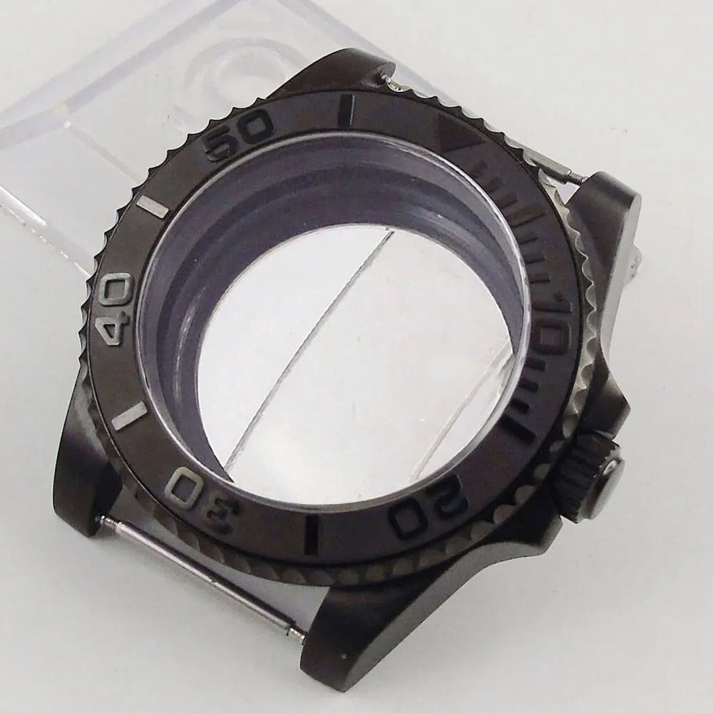 40mm Sapphire Glass Ceramic PVD Watch Case Fit Eta 2824 2836 Miyota NH35 NH36