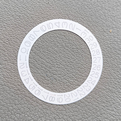 2 PIECES White Background Light Grey Character Disk Date Wheel for NH35 NH36