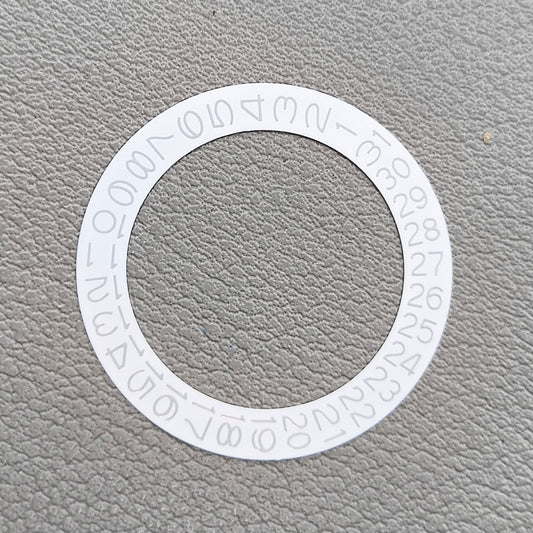 2 PIECES White Background Light Grey Character Disk Date Wheel for NH35 NH36