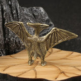 Copper Jurassic Pterosaur Dinosaur Trinket Vintage Hand Carved Bronze Figurines