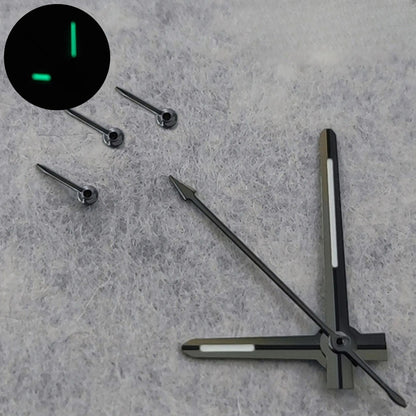 6 Pins Green Luminous Watch Hands for VK63 VK64 Silver Black Gold Rose Hands