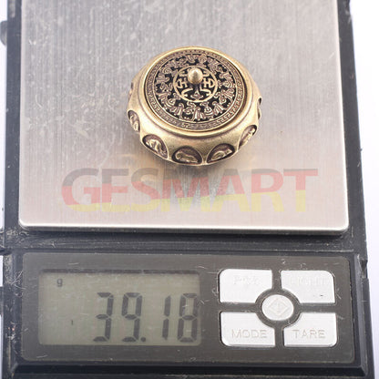 Hand-carved solid copper Zodiac incense burner with 12 Chinese animal figurines for home d�cor.