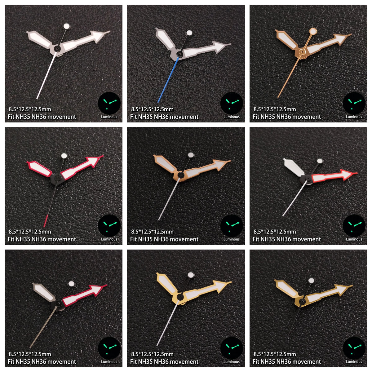 Watch Hands for NH35 NH36 Luminous Easy Lnstallation Modified Parts